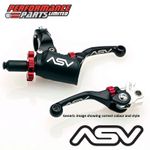 ASV F4 Black Short Brake + Clutch Lever Set Pro Perch Yamaha Banshee 350 2001