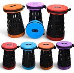 Folding Stool Portable Telescoping Seat Camping Retractable Adjustable Outdoor