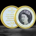 UK Queen Elizabeth II 70th Anniversary Platinum Jubilee Commemorative Coin