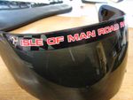 Isle of Man Road Races 2019 - TT Visor Decal Sticker - BLACK + RED