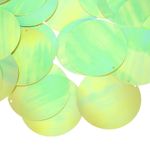 100Pcs Flat Round Sequins 40mm/1.6" Loose Paillettes AB Light Green