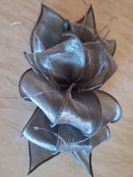 Grey and Silver Hair Fascinator On Clip Wedding Races