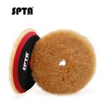SPTA 1x 5 Inch Lambs Wool Polishing Pad T140 Orange Heavy Cut for DA/RO Polisher