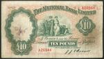 Northern Ireland, National Bank Ltd., £10, 1st Aug 1942 (PMI NA82), F