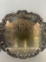 ANTIQUE SILVER PLATED ENGRAVED SERVING TRAY 1968 KILLYBEGS SEA ANGLING FESTIVAL