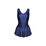 Girls Shiny Nylon Sleeveless- Leotard with skirt - Kids Dance Ballet Gymnastics
