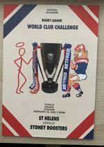 RUGBY LEAGUE WORLD CLUB  CHALLENGE PROGRAMME St HELENS v SYDNEY ROOSTERS 2020 