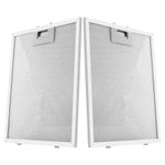 Extractor Fan Filters,2 Pieces Cooker Hood 32 x 26 x 0.7 cm, Metallic