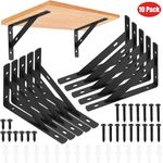 10Pack Heavy Duty Stainless steel L Shaped Wall Mounted Shelf Brackets Support