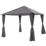 Blooma Shamal Anthracite Square Gazebo Tent (H) 2.7m (W) 3m (D) 3m