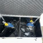 Pair of Arri Blonde Lights 800w, with barn doors + carrier bag