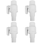 4Pcs Durable PVC Two Way Ball Valve for Pool Plumbing Skimmer Control