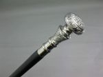 Vintage Antique Walking Cane Wooden Walking Stick Silver Brass Handle Knob Gift,