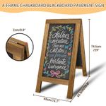 A Board Wooden Frame Pavement Sign Business Signs Heavy Duty Painting Chalkboard