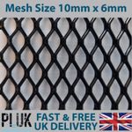 Ceiling Mesh Tile 595 x 595 Expanded Aluminium in Black Mesh Size 10mm x 6mm