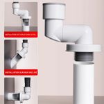 Drain Smell Stopper Backflow Preventer Floor or Wall Mounted Anti Clogging