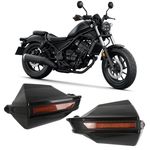 Motorcycle 7/8'' Handlebar Handguard Brush Protect For Honda Rebel 300 500 1100