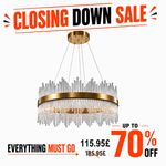 Crystal Chandelier K9 Ceiling Light LED Lighting Modern Living Room Lamp