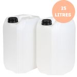 2 x 25l Water Container Heavy Duty Food Grade HDPE Plastic Jerry Can Carrier