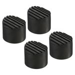 4Pack 64mm ID Rubber Telescopic Ladder Non-Slip Feet Mat Pad Cover Cushion Black