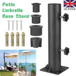 Adjustable Parasol Stand Holder Mount For Garden Patio Umbrella Tube Bracket
