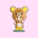 Sylvanian Families Calico Critter Glitter Sticker 'I Choose the Bear'