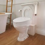 Helping Hand EZY-FIT 4" Raised Toilet Seat Toilet Booster Universal Fitment