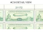 U.S. #C18 50¢ CENTURY OF PROGRESS FLIGHT FULL SHEET REPRODUCTION