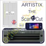 Scan N Cut Artistix Plain Non Adhesive Cutting Mat Carrier Sheet 12 x 24 Brother