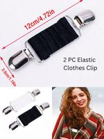 2PCS Elastic Dress Cinch Clips – Adjustable Clothes Clips to Tighten Dress