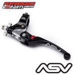 ASV F4 Unbreakable Short Black Clutch Lever + Std Perch Suzuki LTZ400 Quad 2008