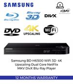Samsung BD-H6500 WiFi 3D 4K Dual Core Streaming Blu-Ray Player 12M Warranty
