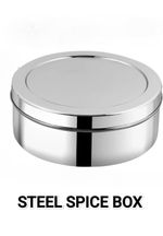 Authentic Indian Spice Box Tin | Masala Dabba | Spices Storage | FREE Spoon  S/S