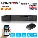 SMART CCTV DVR Recorder 4/8/16 Channel 1080N HDMI AHD Home Secutiy System Kit UK