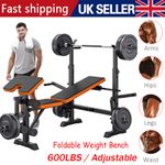 Foldable Weight Bench Multi Press Workout Sit Up Leg Extension Home Gym Fitness