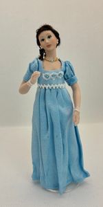 12th scale artisan Lady Eloise  Bridgeton Doll by Rycote Miniatures