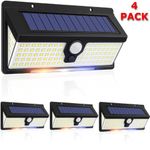 PACK OF 4 Solar Security Lights Outdoor Garden Lights with PIR Motion Sensor
