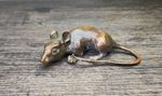 Japanese Collect Old Ancient bronze Exquisite mouse