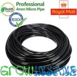Micro Irrigation Pipe 4mm Black PVC Flexible Tube Hozelock Gardena Compatible