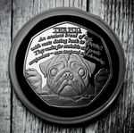 'THE PUG' Silver Commemorative Coin in Capsule. Favourite Dogs Series. Pug Lover