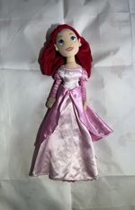 Disney Store  Plush Princess Doll Ariel Little Mermaid Pink Dress