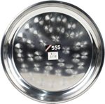 Large Stainless Steel Tray 60cm Round Serving Tray For Food Event Party