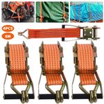 4X Heavy Duty Ratchet Ties Down Straps 50mm-6-Meter Lashing Cargo/Luggage-3000KG