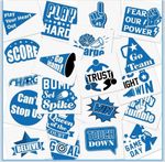 200 Pcs Team Temporary Tattoos Blue & White Volleyball Theme New!
