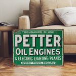 Vintage  Style Rare Petter Oils  Advertising Sign