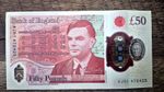 RARE King Charles III £50 Note AJ01 472423 FIRST PREFIX Fancy Serial Alan Turing