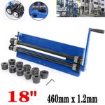 18" Bending Machine Sheet Metal Bead Roller Swager Plate Steel Body 6 Roll Sets