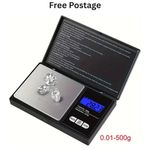 Digital Scales 0.01g 500g Grams | Jewellery Gold Weighing Mini Pocket Electronic
