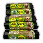 Poo Bags Thick 50 Roll Black With Tie Handles Dog Waste X5 MULTI BUY DISCOUNT