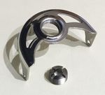 Saxophone Small Key Guard with Key Height Buffer Adjusting Screw - Nickel Plated